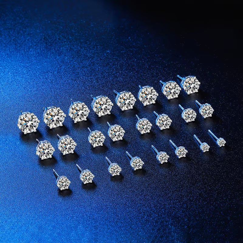 GRA Certificate Promotion 100% Moissanite Earrings for Women Pass Diamond Test Pen Ear Studs 925 Sterling Silver Fine Jewelry